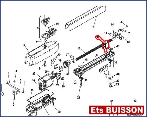 FAAC - 413 - Ensemble pivot avant N°18 Réf. 60202395